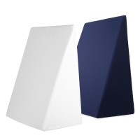 Giselle Bedding Wedge Pillow - 3-in-1 Support, Cool Gel Memory Foam, Waterproof Cover, 62x64x30cm, White & Blue