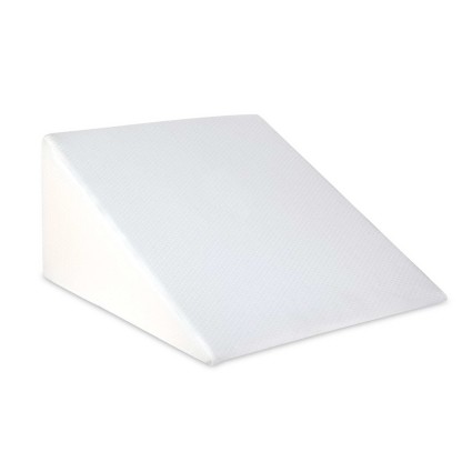 Giselle Bedding Wedge Pillow with Cool Gel Memory Foam - 62x62x28cm, White - Removable & Washable Jacquard Cover
