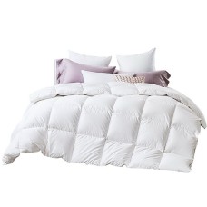 Giselle Bedding Queen 500GSM Duck Down Feather Quilt - Luxurious Winter Warmth with 100% Cotton Cover, Baffle Design
