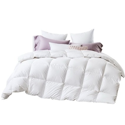 Giselle Bedding Queen 500GSM Duck Down Feather Quilt - Luxurious Winter Warmth with 100% Cotton Cover, Baffle Design