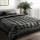 Giselle Bedding Faux Mink Quilt Charcoal Single - Soft, Thermo-Regulating, Winter Weight with Matching Pillowcase