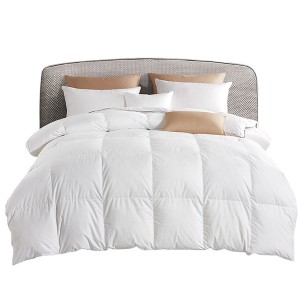 Giselle Bedding 700GSM Goose Down Feather Quilt Double - Lightweight, Warm, 100% Cotton Cover, Mite-Resistant