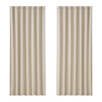 Artiss Blockout Curtains, Triple Weave Fabric, 240x230cm, Beige, Thermal Insulation, Noise Reduction, Easy Install