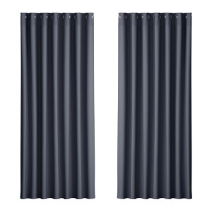 Artiss Blockout Curtains, Triple Weave Fabric, Eyelet, 240x230cm, Charcoal, Thermal Insulation & Noise Reduction