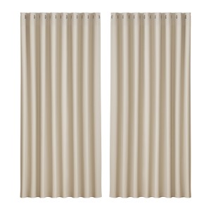 Artiss Blockout Curtains, Triple Weave Fabric, 300x230cm, Beige, Thermal Insulation & Noise Reduction, 2 Panels
