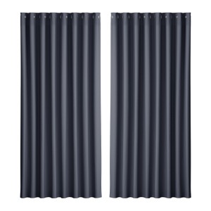 Artiss Blockout Curtains Eyelet Triple Weave Fabric 300x230cm Charcoal - Thermal Insulation & Noise Reduction