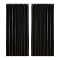Artiss Blockout Curtains, Triple Weave Fabric, 300x230cm, Black, Thermal Insulation & Noise Reduction, Eyelet Design