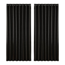Artiss Blockout Curtains, Triple Weave Fabric, 300x230cm, Black, Thermal Insulation & Noise Reduction, Eyelet Design