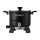 Devanti 5L Wax Melter 1200W Electric Candle Making Pot, Black Aluminium, Quick Pour, Temp Control, Kit Included