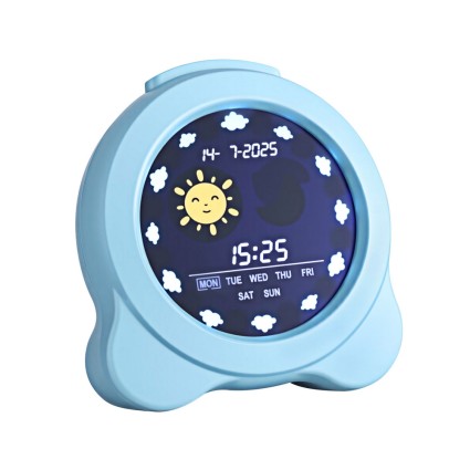 Artiss 3.8" Digital Day Clock Blue for Children with Sleep Trainer Dual Alarm Large LCD Calendar Light