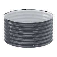 Green Fingers Raised Garden Bed 90x45cm Galvanised Steel Planter Box with Safe Rounded Edges and Easy Latch Assembly