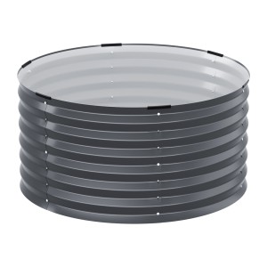 Green Fingers Raised Garden Bed 90x45cm Galvanised Steel Planter Box with Safe Rounded Edges and Easy Latch Assembly