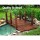 Gardeon 160cm Wooden Garden Bridge – Burnt Fir, Rustic Chains, Weatherproof, 160kg Capacity, Eco-Friendly Decor