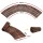 Gardeon Wooden Garden Pathway Roll Up Curved Walkway Charcoal Brown Fir Wood Planks 240cm Length