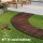 Gardeon Wooden Garden Pathway Roll Up Curved Walkway Charcoal Brown Fir Wood Planks 240cm Length