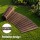 Gardeon Wooden Garden Pathway Roll Up Curved Walkway Charcoal Brown Fir Wood Planks 240cm Length