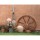 Gardeon Rustic Fir Wooden Wagon Wheel, 60cm Diameter, Weatherproof Outdoor/Indoor Decor, Set of 2, 1-Year Warranty