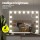 Embellir Makeup Mirror, Metal MDF, 58x45cm, White, Hollywood Vanity with LED Light, Touch Control, 10x Magnification
