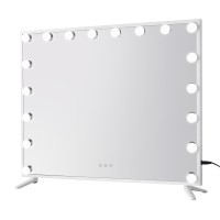 Embellir Makeup Mirror, Metal Frame, 80x65cm, White, Hollywood Vanity with LED Light, Touch Controls, 18 Bulbs