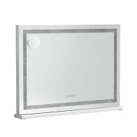 Embellir Bluetooth Makeup Mirror, Metal & MDF, 58x46cm, LED Crystal Lights, Touch Controls, Speaker & USB Charger