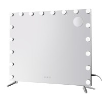 Embellir Makeup Mirror, Metal Frame, 80x65cm, Silver, Hollywood Vanity with Adjustable LED Lights & Touch Controls