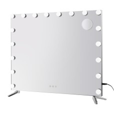 Embellir Makeup Mirror, Metal Frame, 80x65cm, Silver, Hollywood Vanity with Adjustable LED Lights & Touch Controls