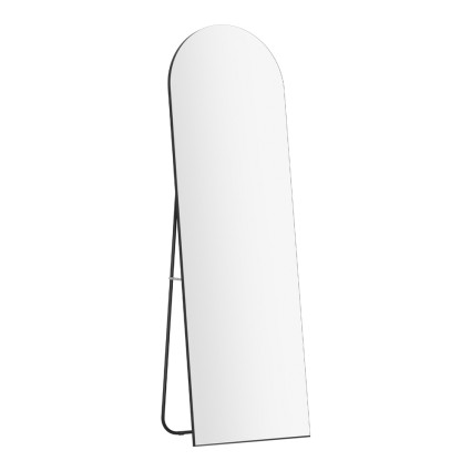 Embellir Full-Length Floor Wall Mirror, Aluminium Alloy Frame, 160x50cm, Black, Elegant Décor, Easy Install