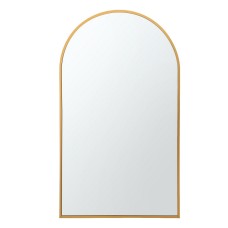 Embellir 86x50cm Arched Wall Mirror - Elegant Gold Aluminium Frame, High-Definition Glass for Vanity & Home Decor