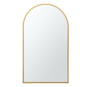 Embellir 86x50cm Arched Wall Mirror - Elegant Gold Aluminium Frame, High-Definition Glass for Vanity & Home Decor