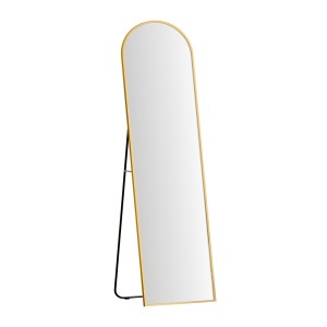 Embellir 160cm Arched Full Length Mirror with Gold Aluminium Frame – Modern Shatterproof Glass for Bedrooms & Entryways