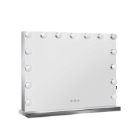 Embellir Makeup Mirror, Aluminium Frame, 58x46cm, LED Light, Touch Controls, Hollywood Vanity, Tabletop or Wall Mount