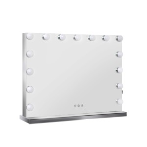 Embellir Makeup Mirror, Aluminium Frame, 58x46cm, LED Light, Touch Controls, Hollywood Vanity, Tabletop or Wall Mount