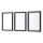 Artiss 3PC Photo Frame Set, MDF, 10"x14" Prints, Black, 38.7x30.7cm, Polystyrene Glass, Wall Hanging.