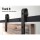 Cefito Sliding Barn Door Hardware Set, 1.83m, Powder-Coated Steel, Black, 120kg Capacity, Smooth Roller, Easy Install