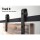 Cefito Sliding Barn Door Hardware Track Set 4m Black, Q235 Steel, 120kg Capacity, Matte Finish, Easy Install
