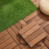 Gardeon 10PCS Pine Wood Deck Tiles 30x30cm Interlocking Outdoor Patio Balcony Flooring Pack of 10 Tiles