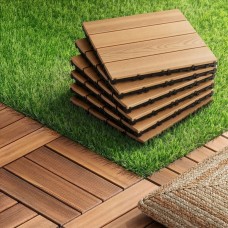 Gardeon 27PCS Pine Wood Deck Tiles 30x30cm Interlocking Patio Balcony Flooring Natural Timber 27 Pack