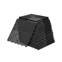 Giantz 20PCS Interlocking Garage Floor Tiles 40x40cm Black Heavy Duty Self Draining Non Slip PP Panels