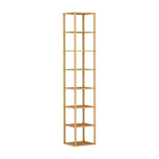 Artiss Shoe Rack, Bamboo MDF 8-Tier, Pine, 25x23x134cm, Stackable Storage for 8 Pairs, Durable & Easy Assembly