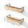 Artiss Melis Floating Wall Shelf Set of 2, Pine Wood & Black, 40cm, Stylish DIY Storage with 15kg Capacity