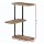 Artiss Faro Floating Wall Shelf, Solid Paulownia Wood, Rust Oak & Black, 26x13x43.7cm, 3-Tier, Customizable Storage