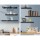 Artiss Floating Wall Shelf Set of 3 Black – Solid Wood, 3.2cm Thick, Supports 10kg, 40/60/80cm Lengths, Easy