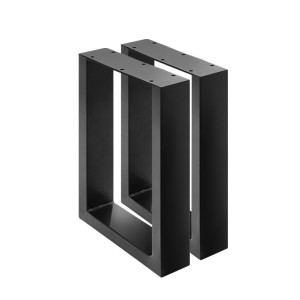 Artiss Metal Table Legs Set of 2 - DIY Rectangular Design, 40x30cm, Black, Anti-Rust, Heavy-Duty Iron, Industrial Style