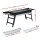 Grillz Charcoal BBQ Grill Smoker: Portable, Foldable, Stainless Steel, 60x22cm, Outdoor Camping with Extra Trays
