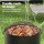 Grillz Portable Fire Pit BBQ 45cm Deep Bowl Outdoor Fireplace with Mesh Lid, Iron Body, Stainless Steel Grill, Black