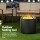 Grillz Portable Fire Pit BBQ 45cm Deep Bowl Outdoor Fireplace with Mesh Lid, Iron Body, Stainless Steel Grill, Black
