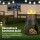 Grillz Fire Pit Deep Bowl Iron Outdoor Fireplace, 51.5x51.5x73cm, Mesh Screen, Built-in Log Storage, Black
