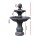 Gardeon 93CM Black Solar Water Feature Fountain - 3-Tier Bird Bath with Polyresin, Solar Panel, and Pump Kit