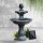 Gardeon 93CM Black Solar Water Feature Fountain - 3-Tier Bird Bath with Polyresin, Solar Panel, and Pump Kit