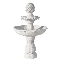 Gardeon Solar Water Feature 3-Tier Fountain, Polyresin Ivory, 93CM, with Pump Kit, Indoor/Outdoor Bird Bath Decor